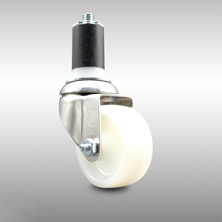 Service Caster 3 Inch 316SS Nylon Wheel Swivel 1-1/2 Inch Expanding Stem Caster SCC-SS316EX20S314-NYS-112